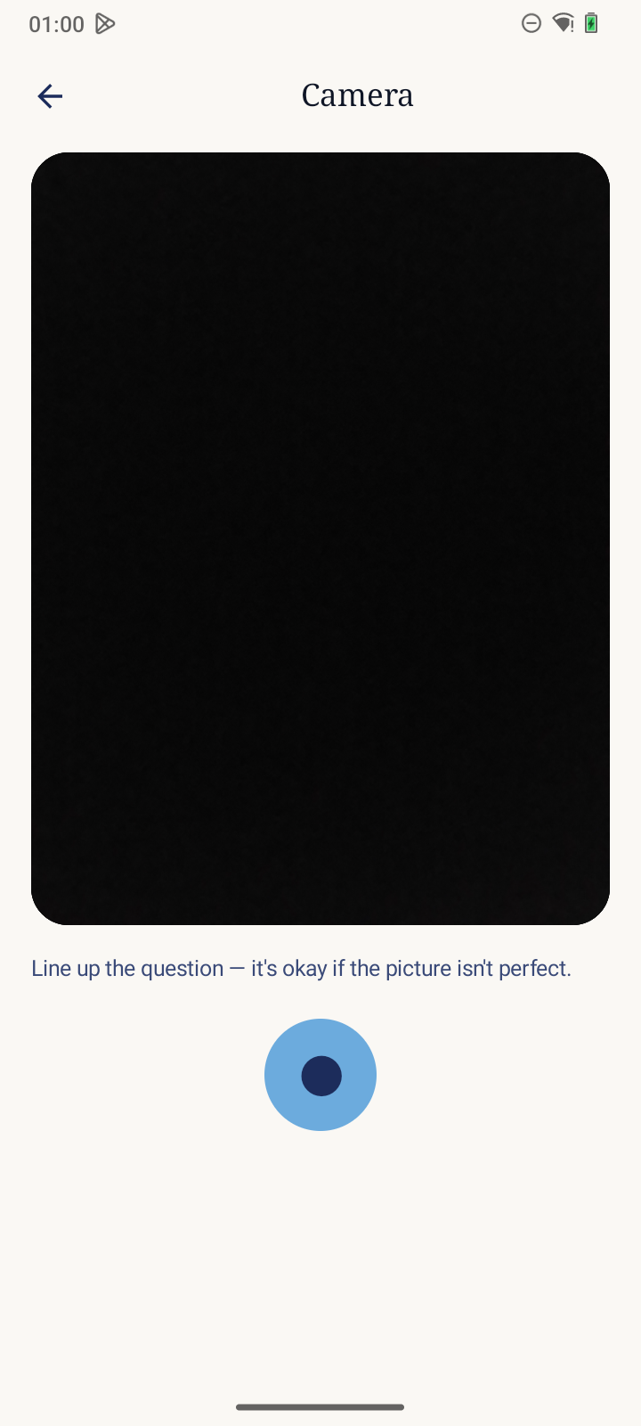 Camera question capture on device